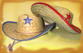 STRAW Sheriff HAT With Star   SPECIAL $1.145
